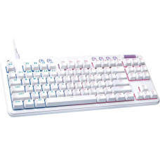 Logitech G713 Wired Mechanical Gaming Keyboard with LIGHTSYNC RGB Lighting, Clicky Switches (GX Blue), and Keyboard Palm Rest, PC/Mac Compatible - White Mist